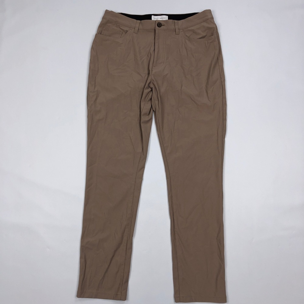 Mott & Bow Mens 32x30 Pants 5-Pocket Travel Khaki Performance Stretch
